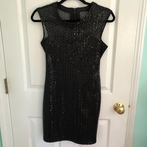 Beautiful black sequin cocktail dress Express